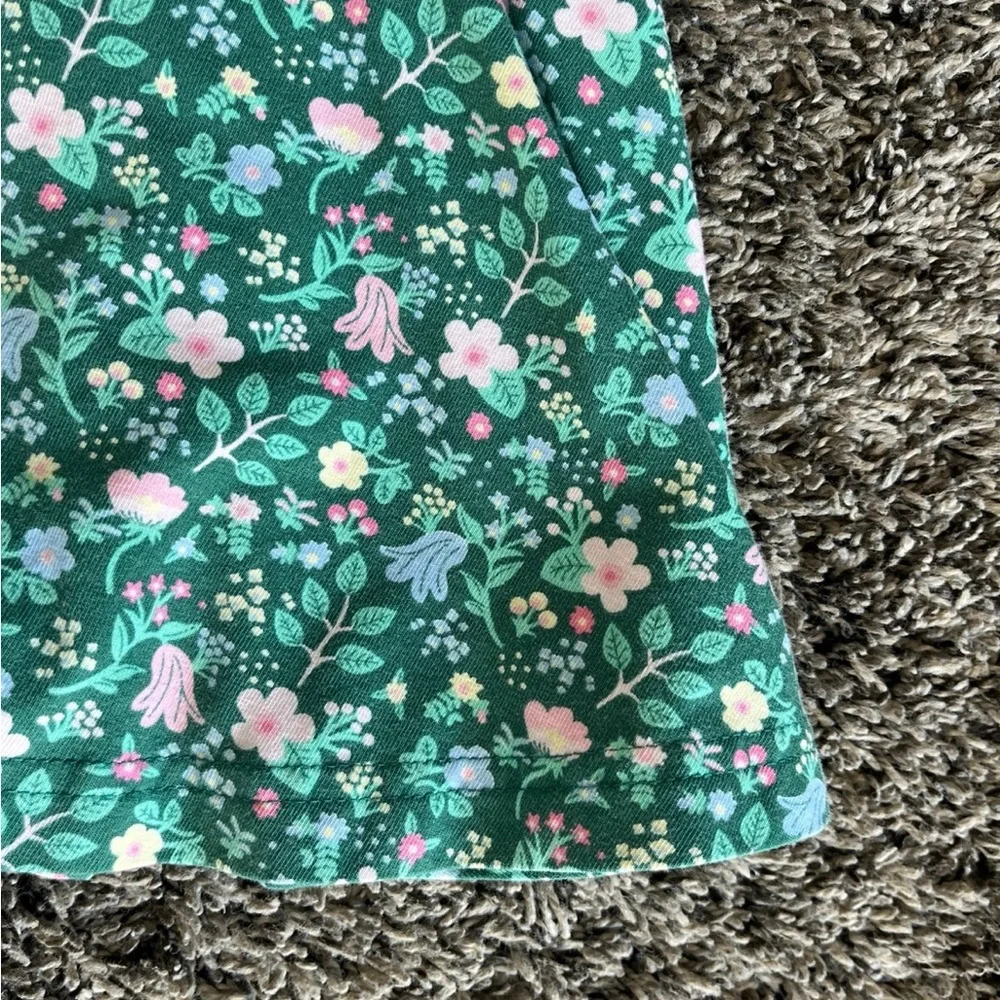 FLORENCE EISEMAN Green Ditsy Floral Long Sleeve Skater Twirl Dress Girls 3T